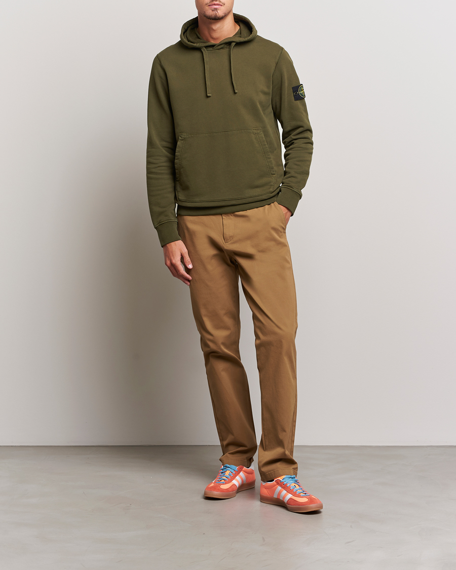 Homme | Pulls Et Tricots | Stone Island | Garment Dyed Fleece Hood Olive