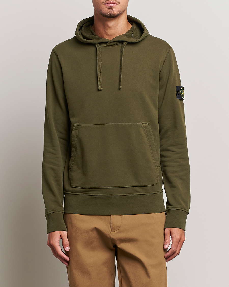 Homme | Pulls Et Tricots | Stone Island | Garment Dyed Fleece Hood Olive