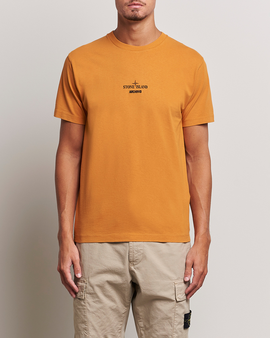 Homme | T-shirts | Stone Island | Garment Dyed Archivio T-Shirt Rust