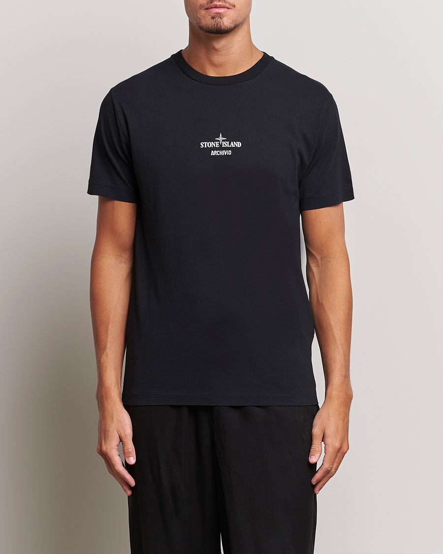 Homme | T-shirts | Stone Island | Garment Dyed Archivio T-Shirt Black