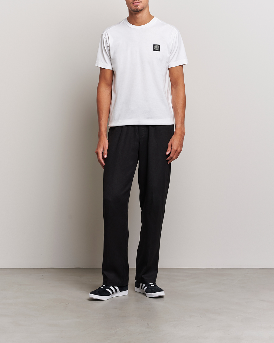 Heren | T-shirts | Stone Island | Garment Dyed Jersey T-Shirt White