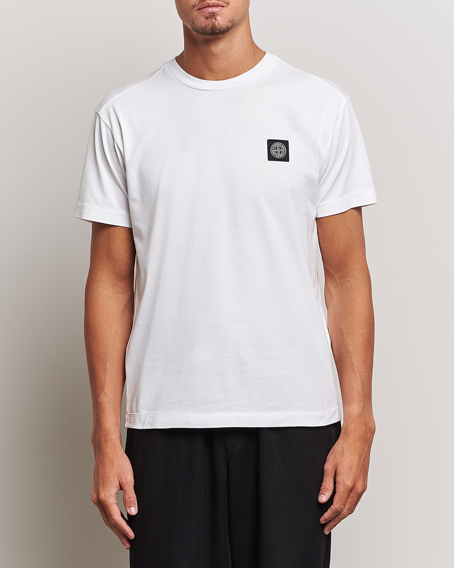 Heren | T-shirts | Stone Island | Garment Dyed Jersey T-Shirt White