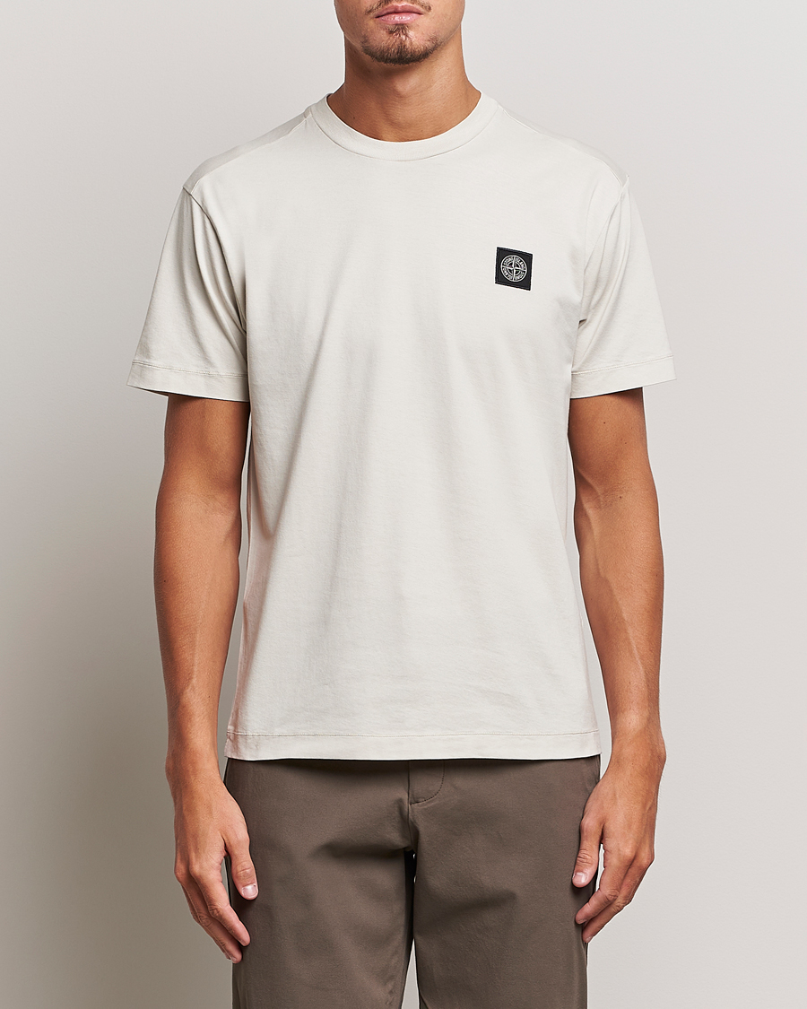 Homme | T-shirts | Stone Island | Garment Dyed Jersey T-Shirt Plaster