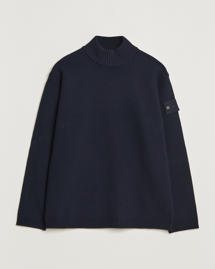 Homme | Pulls Et Tricots | Stone Island | Ghost Piece Geelong Wool Turtleneck Navy Blue