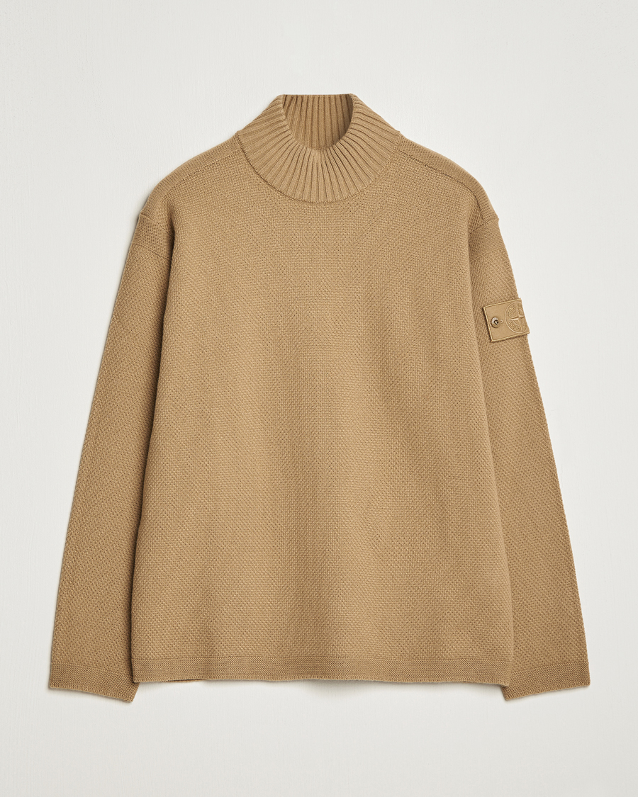 Homme | Pulls Et Tricots | Stone Island | Ghost Piece Geelong Wool Turtleneck Dark Beige