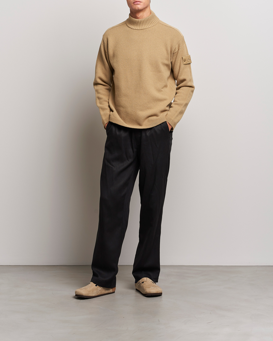 Homme | Pulls Et Tricots | Stone Island | Ghost Piece Geelong Wool Turtleneck Dark Beige
