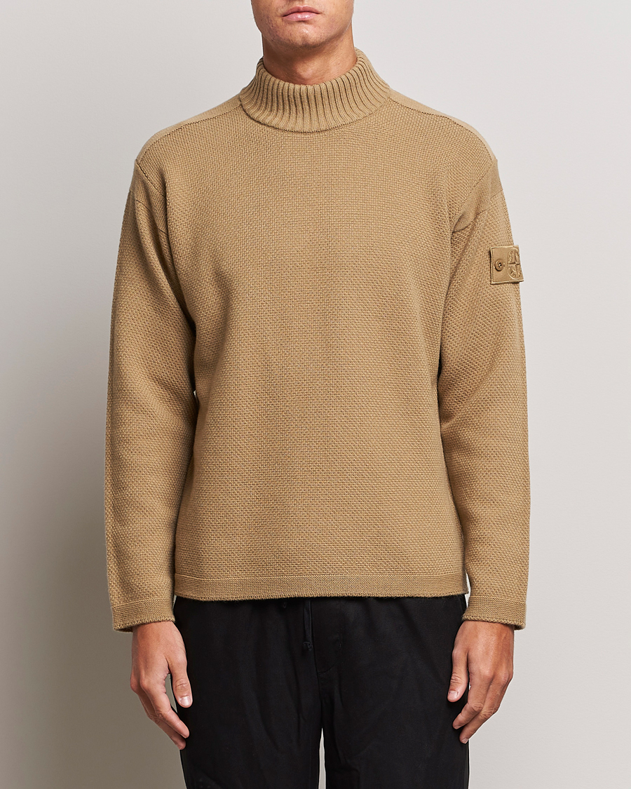 Homme | Pulls Et Tricots | Stone Island | Ghost Piece Geelong Wool Turtleneck Dark Beige