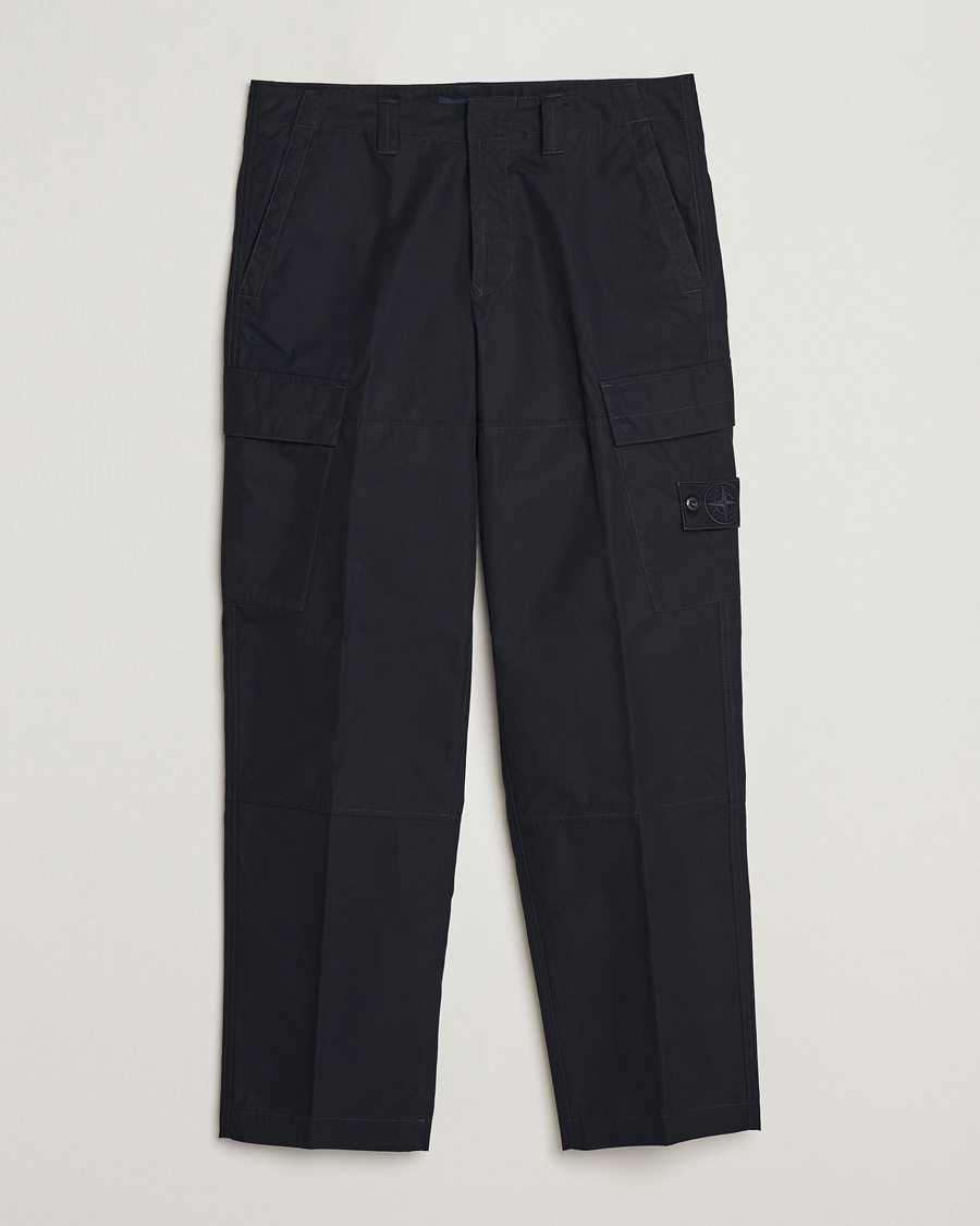 Homme | Pantalons | Stone Island | Ghost Piece O-Ventile Trousers Navy Blue