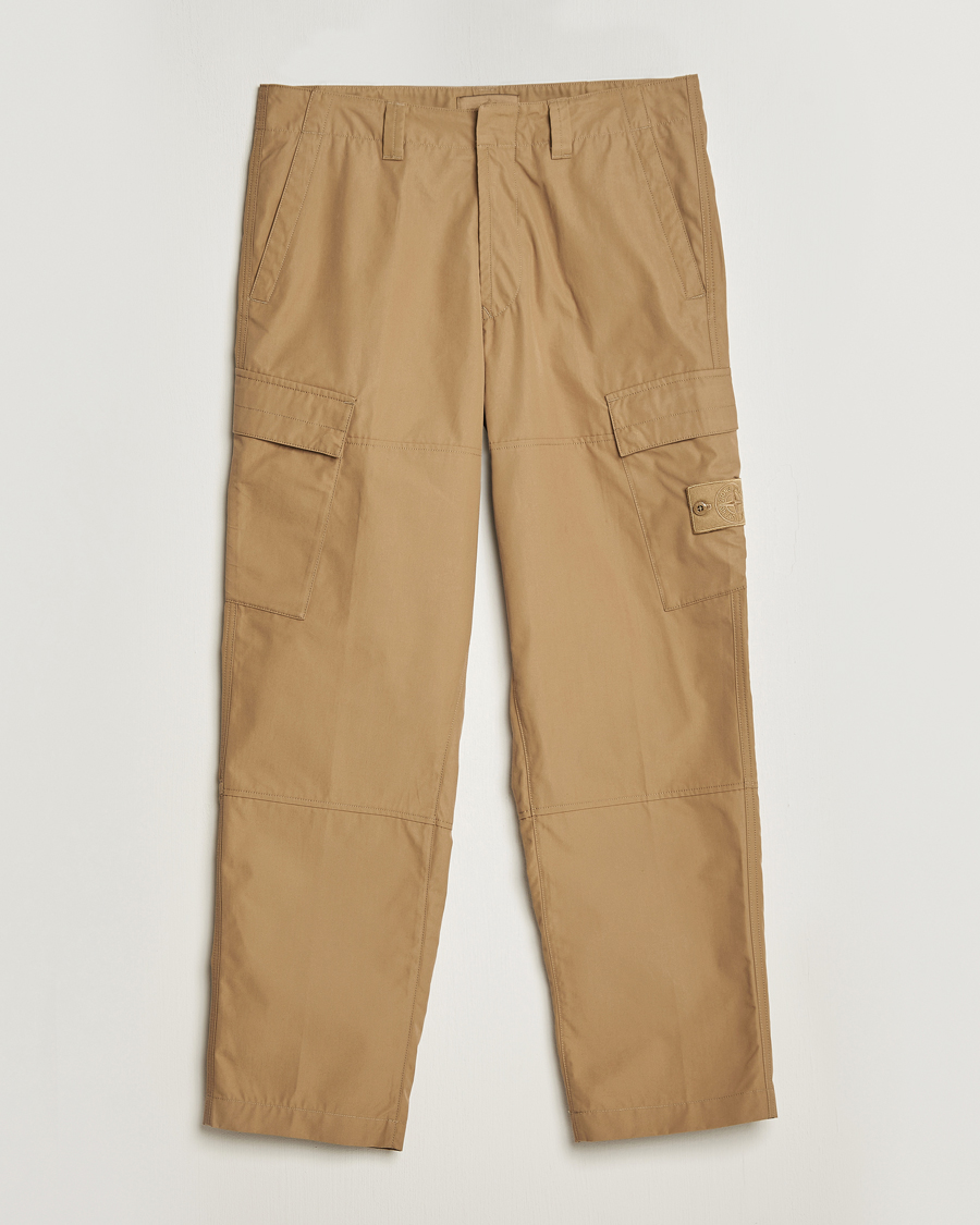 Homme | Pantalons | Stone Island | Ghost Piece O-Ventile Trousers Dark Beige