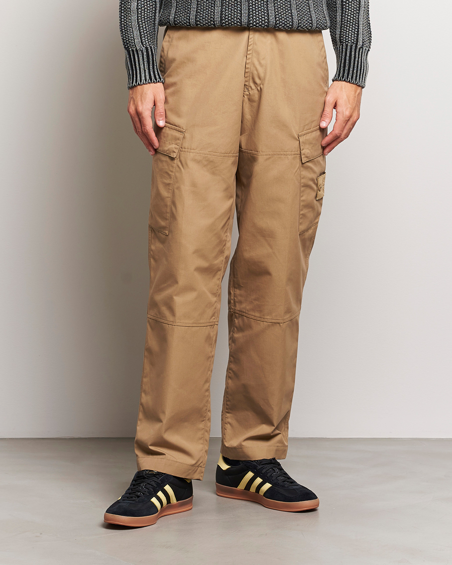 Homme | Pantalons | Stone Island | Ghost Piece O-Ventile Trousers Dark Beige