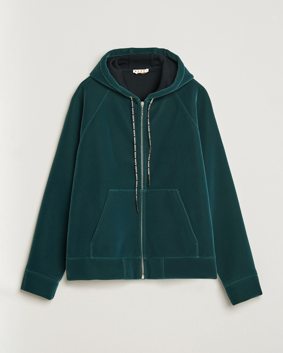 Heren | Truien | Marni | Sponge Flock Full Zip Hoodie Spherical Green