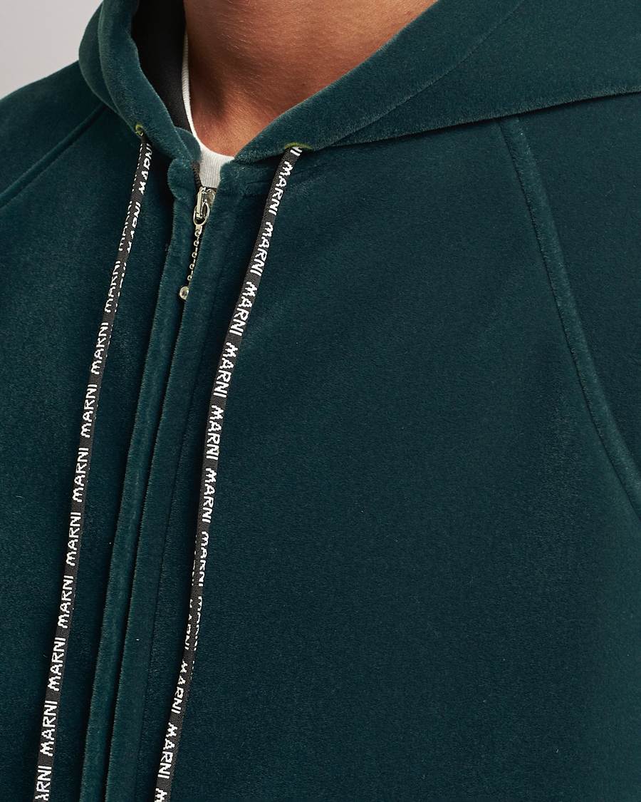 Heren | Truien | Marni | Sponge Flock Full Zip Hoodie Spherical Green