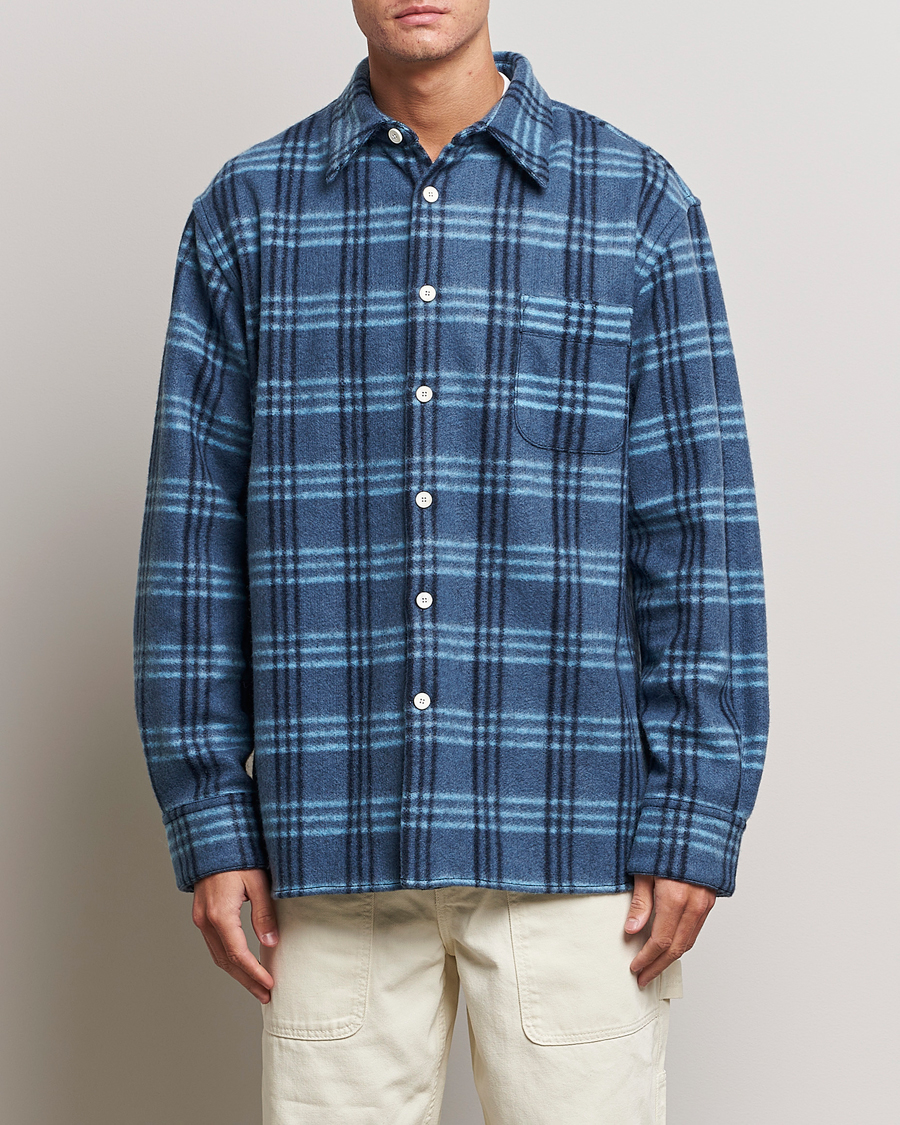 Homme | Chemises | Marni | Check Pile Flannel Overshirt Opal