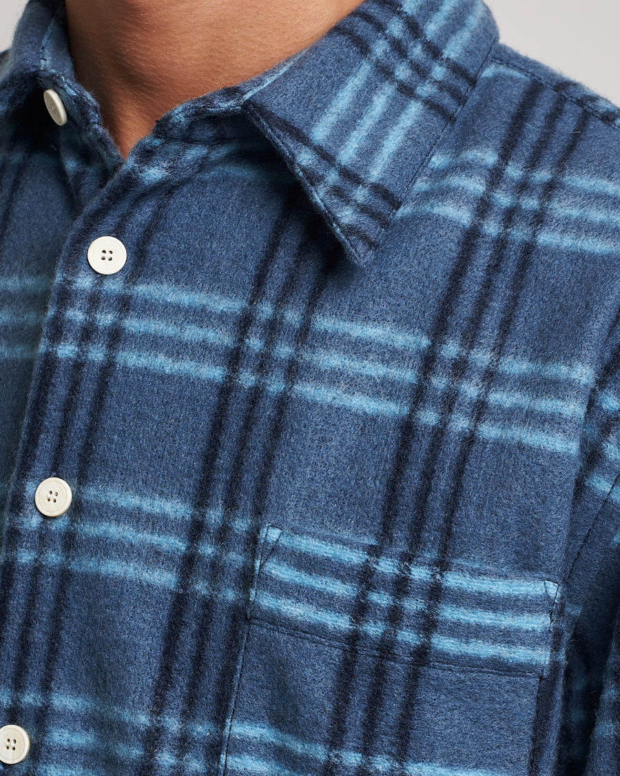 Homme | Chemises | Marni | Check Pile Flannel Overshirt Opal