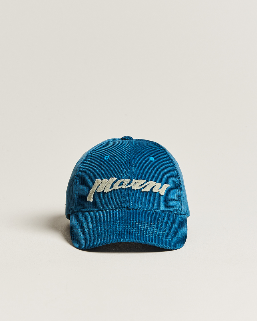Heren | Marni Wale Corduroy Baseball Cap Royal | Marni | Wale Corduroy Baseball Cap Royal