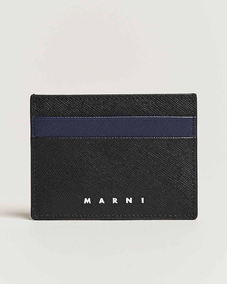 Homme | Marni Saffiano Leather Cardholder Blublack | Marni | Saffiano Leather Cardholder Blublack