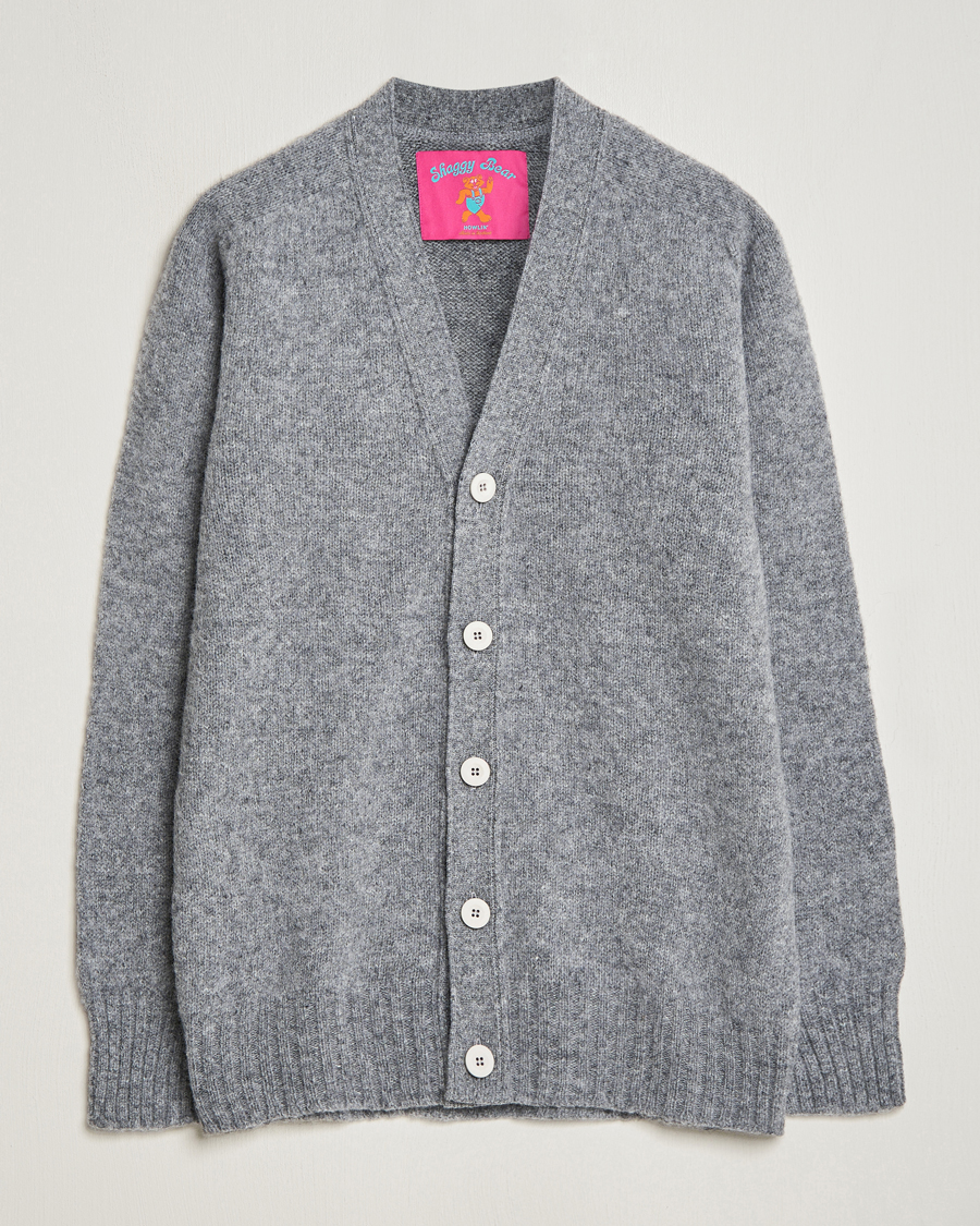 Homme | Pulls Et Tricots | Howlin' | Shaggy Bear Cardigan Med Grey