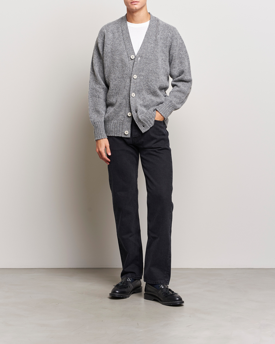Homme | Pulls Et Tricots | Howlin' | Shaggy Bear Cardigan Med Grey