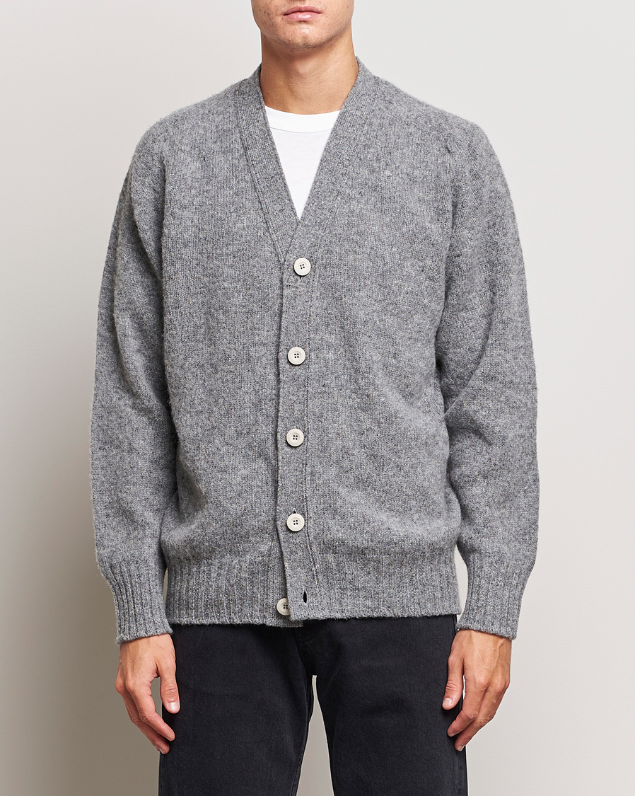 Homme | Pulls Et Tricots | Howlin' | Shaggy Bear Cardigan Med Grey