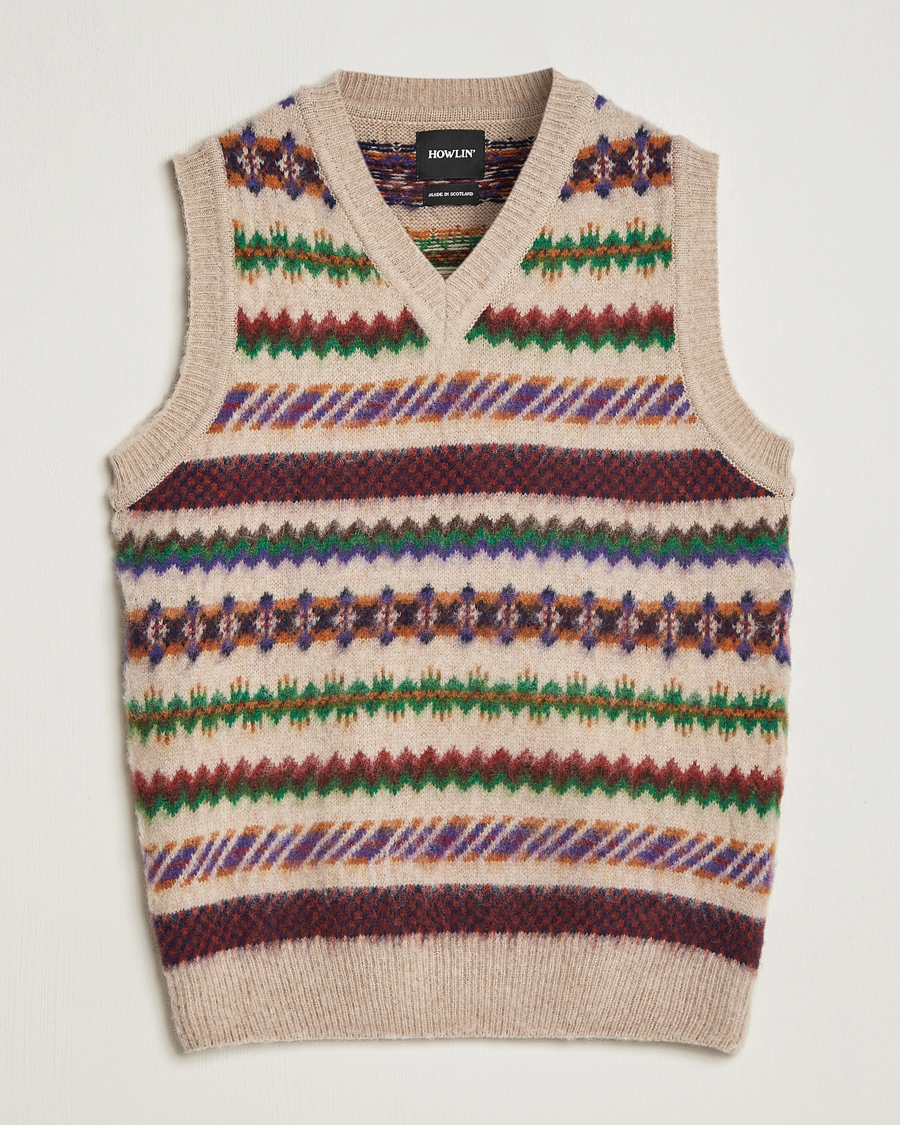 Homme | Pulls Et Tricots | Howlin' | Brushed Wool Vest Biscuit