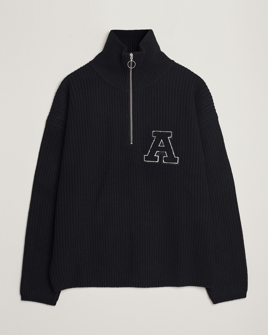 Homme | Pulls Et Tricots | Axel Arigato | Team Knitted Half Zip Black