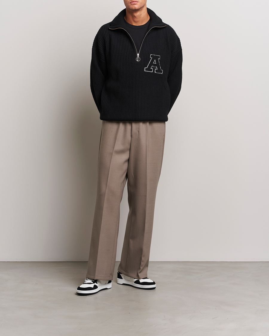 Homme | Pulls Et Tricots | Axel Arigato | Team Knitted Half Zip Black