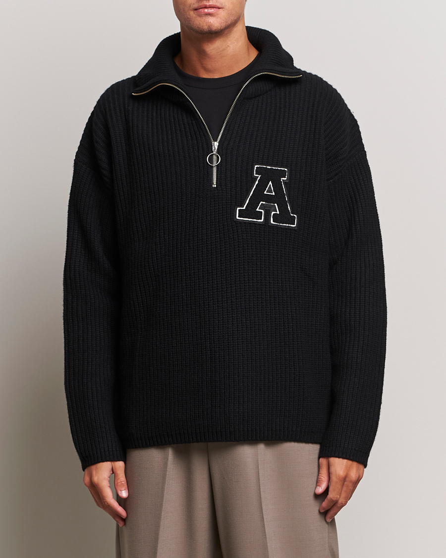 Homme | Pulls Et Tricots | Axel Arigato | Team Knitted Half Zip Black
