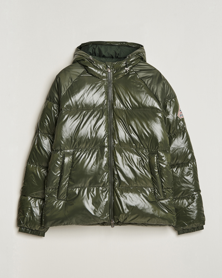 Heren | Jassen | Pyrenex | Sten Hooded Puffer Jacket Deep Khaki