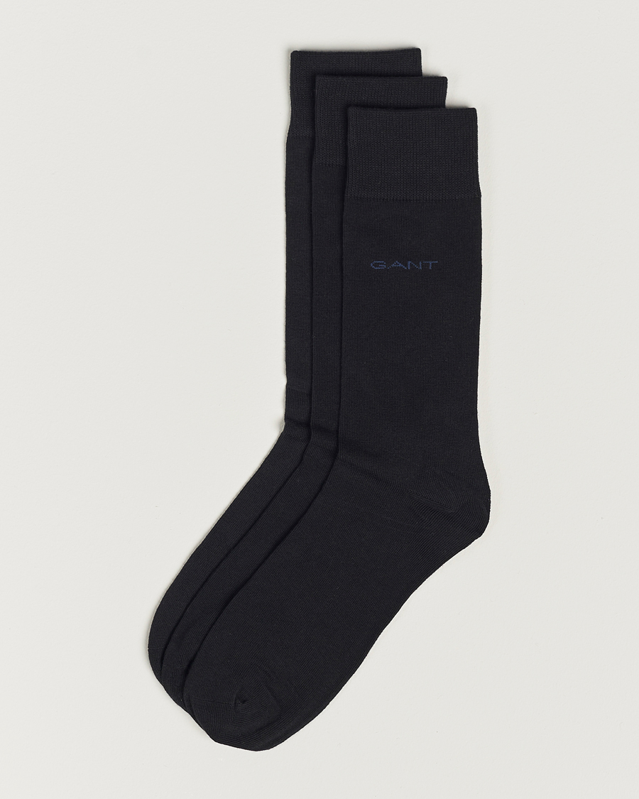 Heren | Ondergoed | Gant | 3-Pack Cotton Socks Black