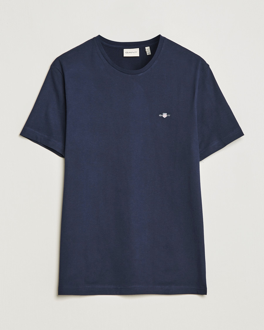 Heren | T-shirts | Gant | The Original Solid T-Shirt Evening Blue