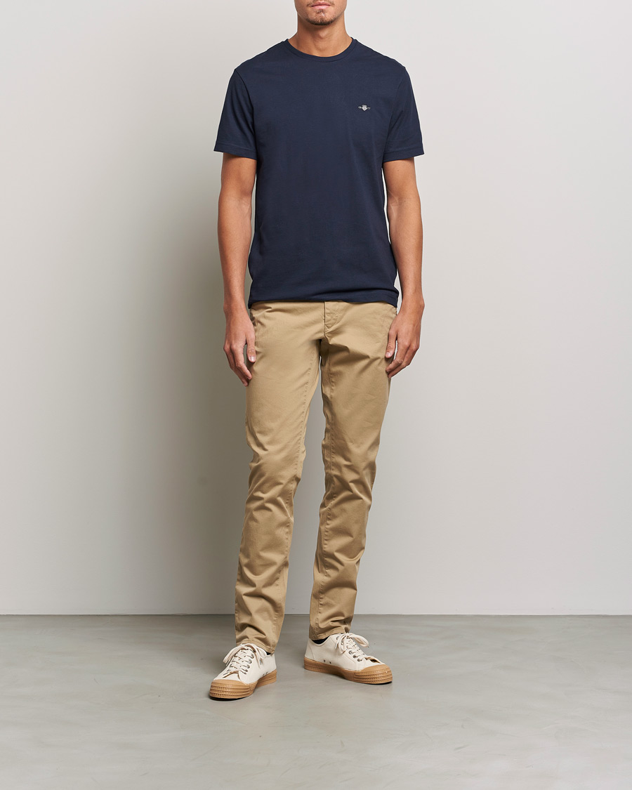 Heren | T-shirts | Gant | The Original Solid T-Shirt Evening Blue