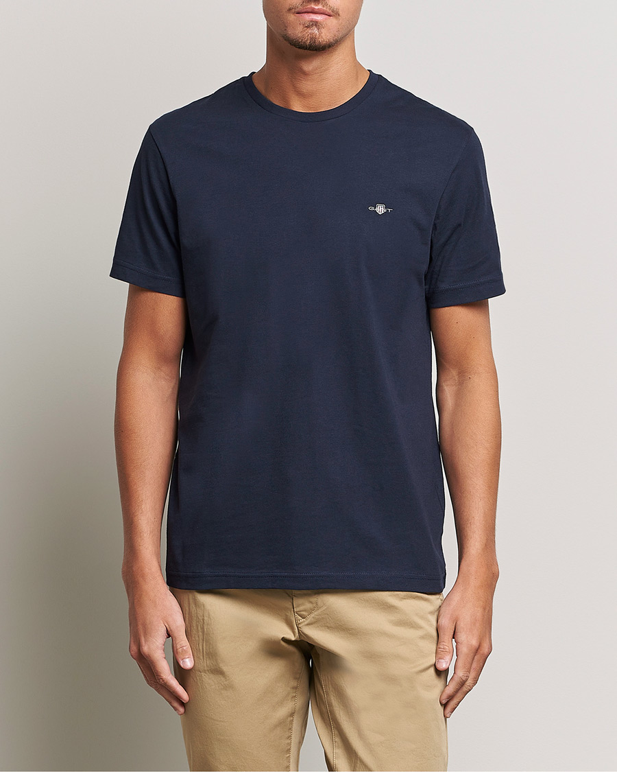 Heren | T-shirts | Gant | The Original Solid T-Shirt Evening Blue