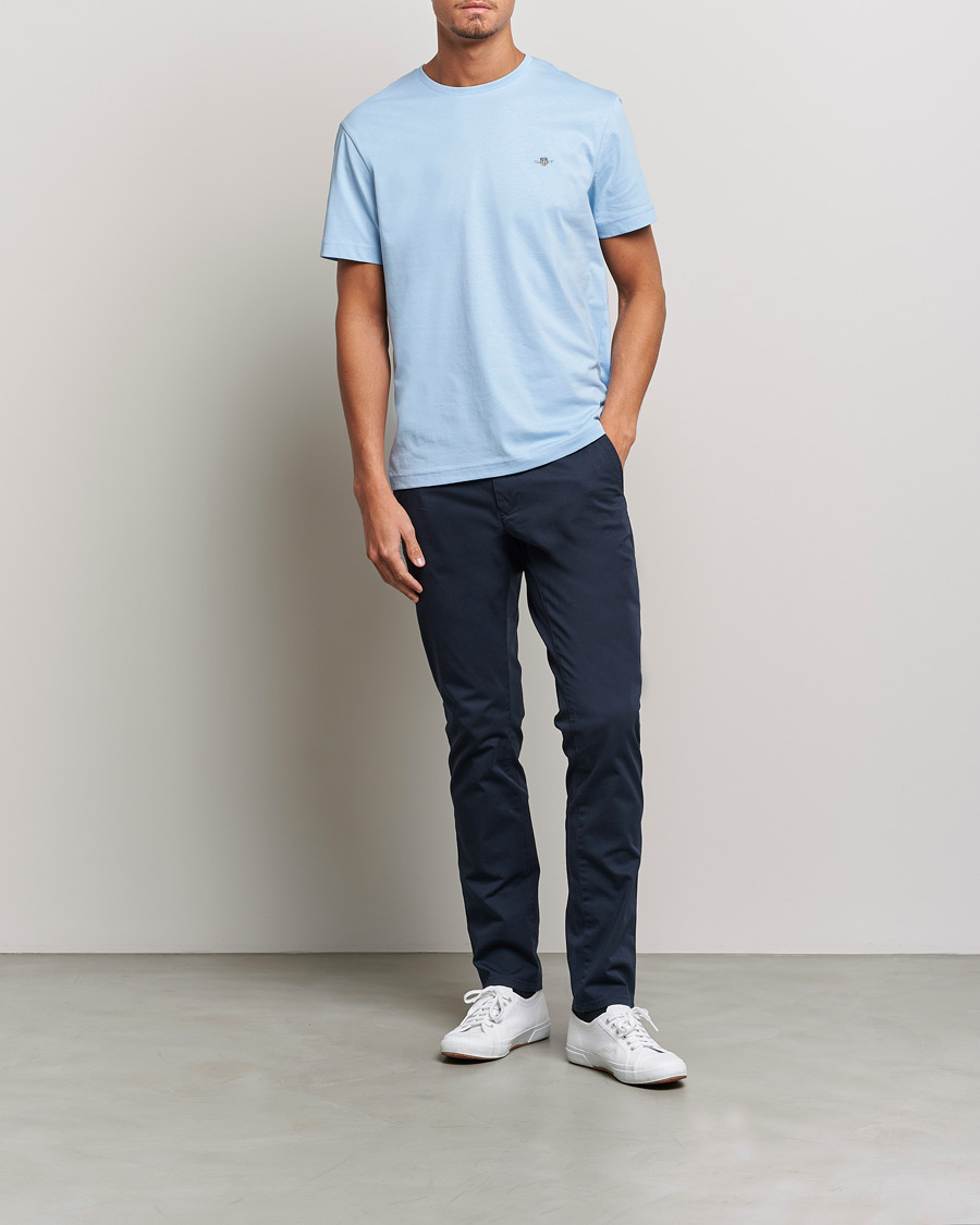 Heren | T-shirts | Gant | The Original Solid T-Shirt Capri Blue
