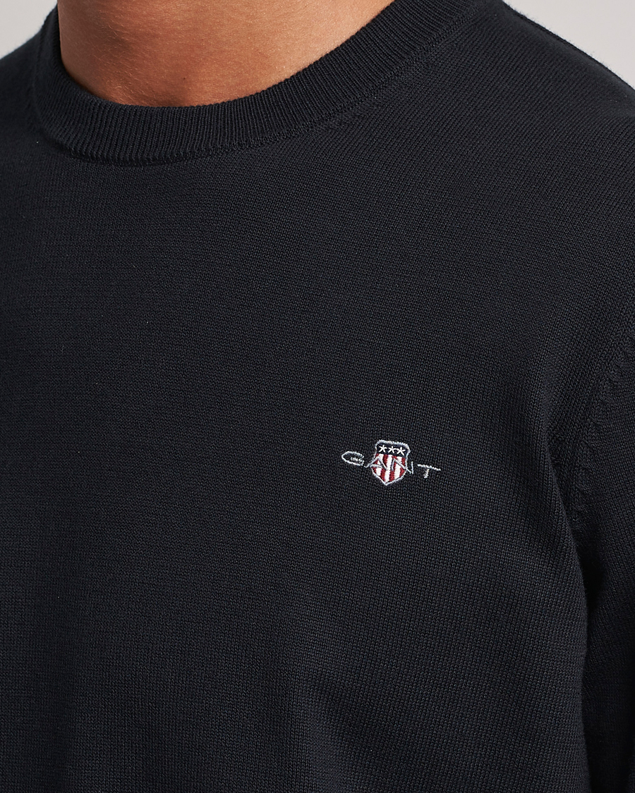 Heren | Truien | Gant | Classic Cotton Crew Neck Black