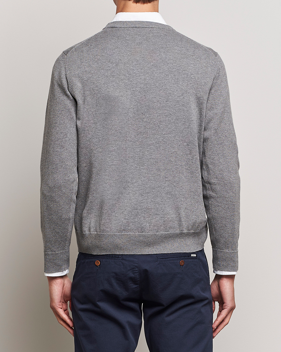 Heren | Truien | Gant | Classic Cotton Crew Neck Dark Grey Melange