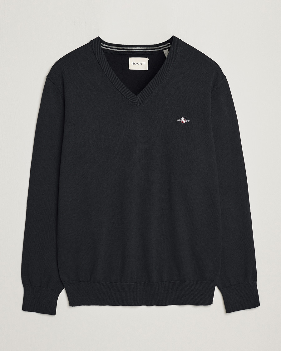 Homme | Pulls Et Tricots | Gant | Classic Cotton V-Neck Black