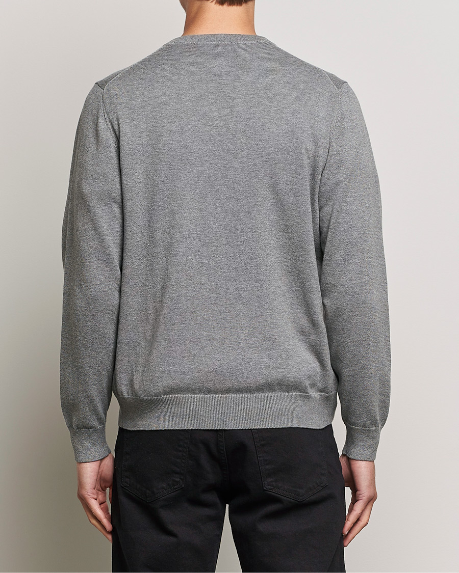 Heren | Truien | Gant | Classic Cotton V-Neck Dark Grey Melange