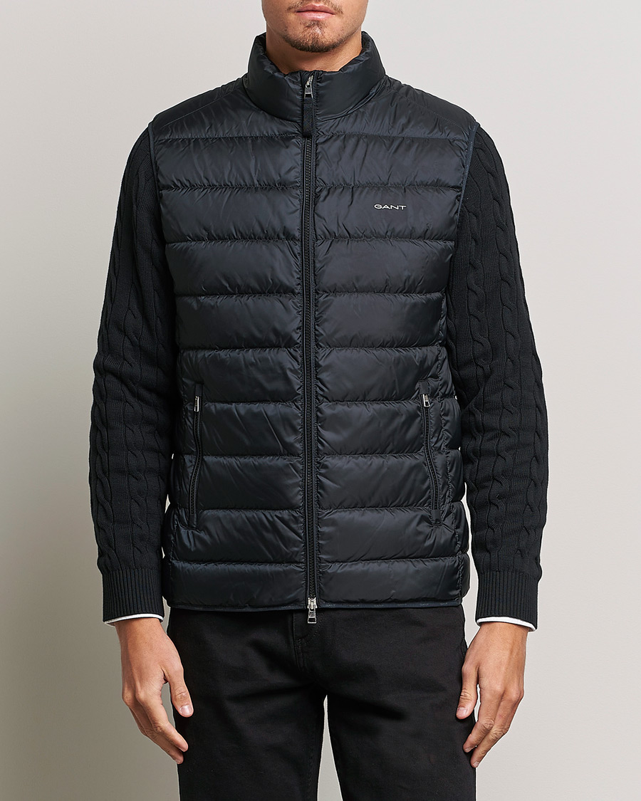 Heren | Gilets | Gant | The Light Down Gilet Black