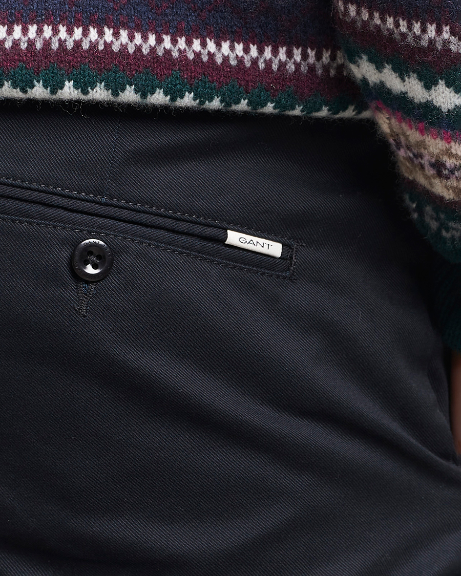 Heren | Broeken | GANT | Slim Fit Tech Prep Chino Black