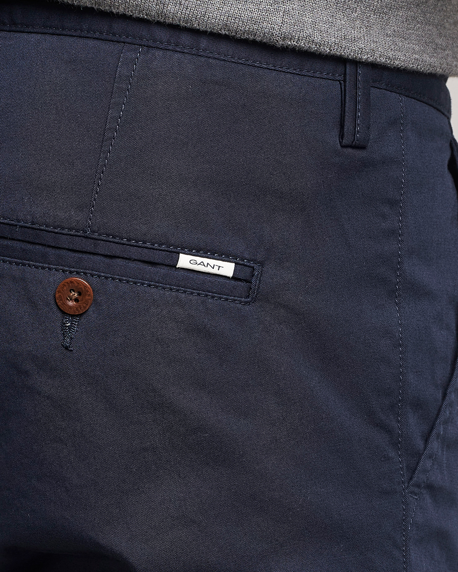 Heren | Broeken | Gant | Slim Fit Twill Chino Marine
