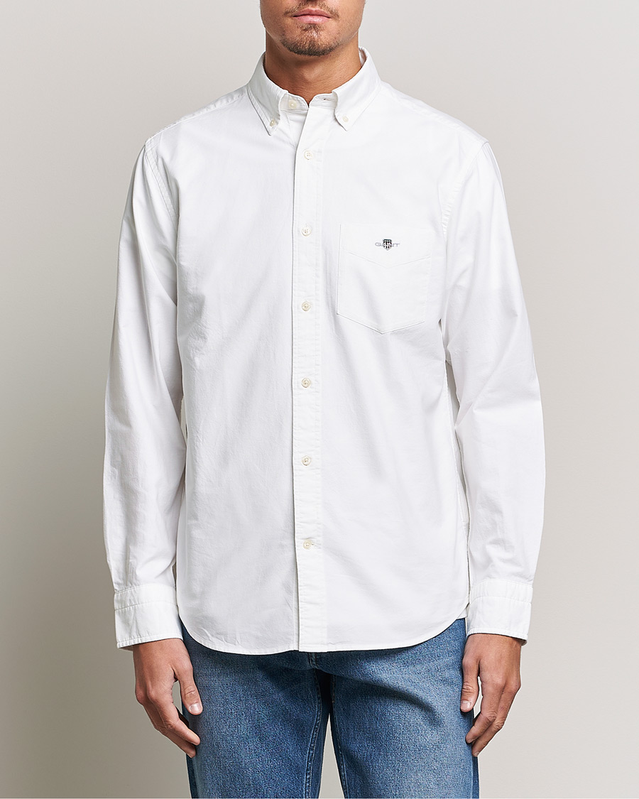 Homme | Chemises | Gant | Regular Fit Oxford Shirt White