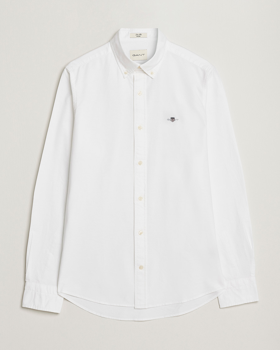 Heren | Overhemden | Gant | Slim Fit Oxford Shirt White