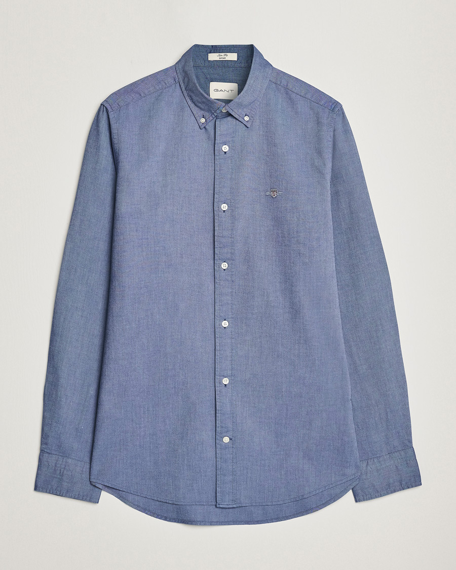 Heren | Overhemden | Gant | Slim Fit Oxford Shirt Persian Blue