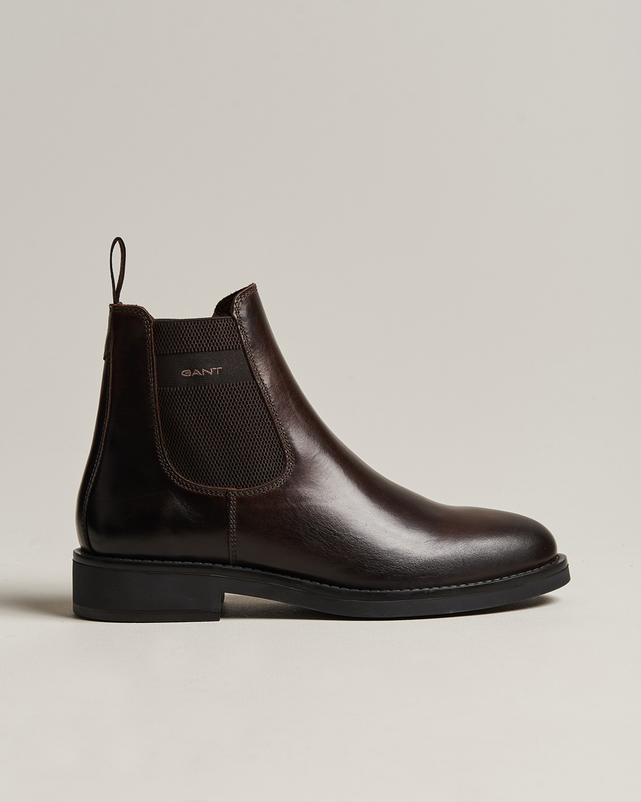 Homme | GANT Prepdale Leather Chelsea Boot Dark Brown | GANT | Prepdale Leather Chelsea Boot Dark Brown