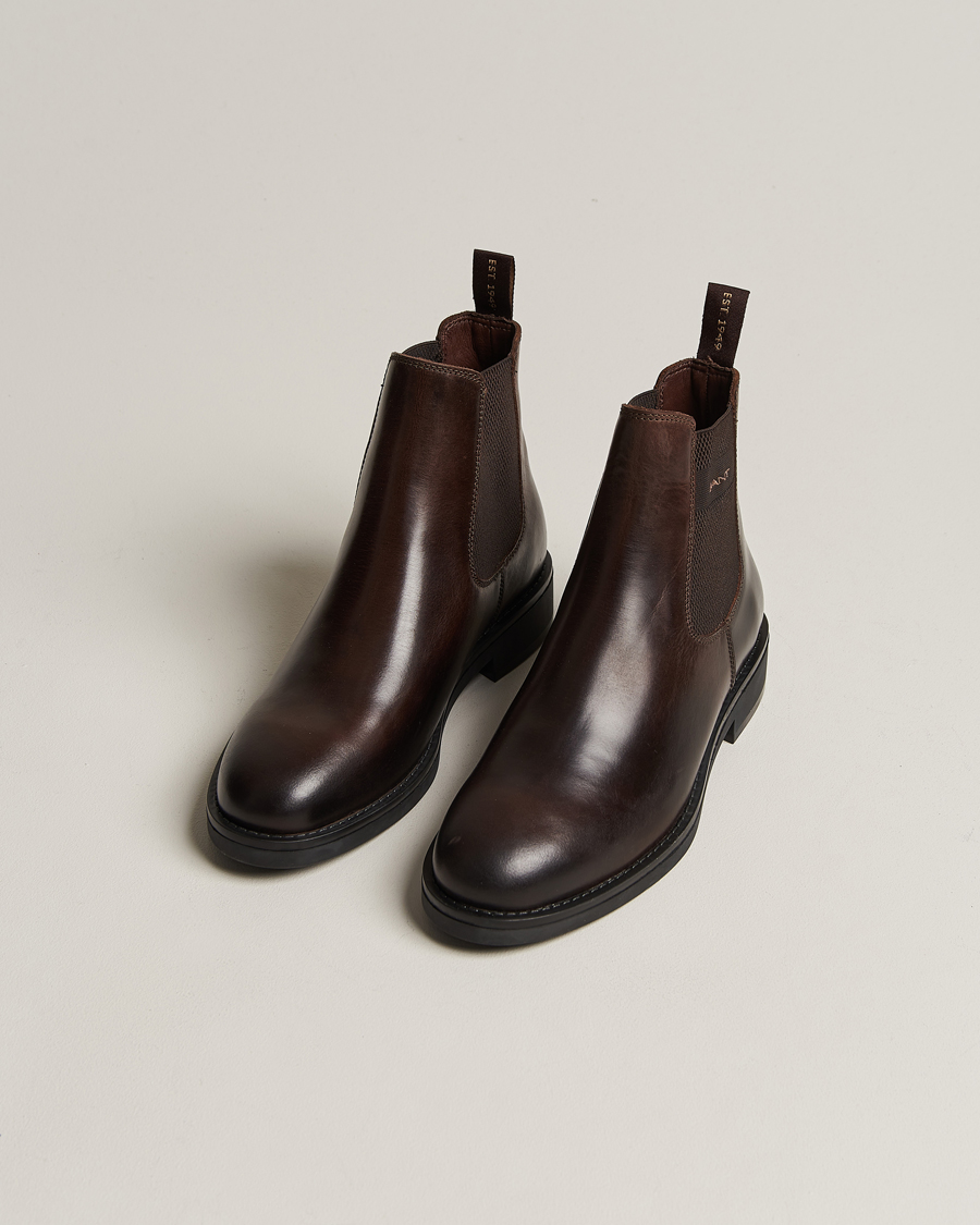 Homme | GANT Prepdale Leather Chelsea Boot Dark Brown | GANT | Prepdale Leather Chelsea Boot Dark Brown