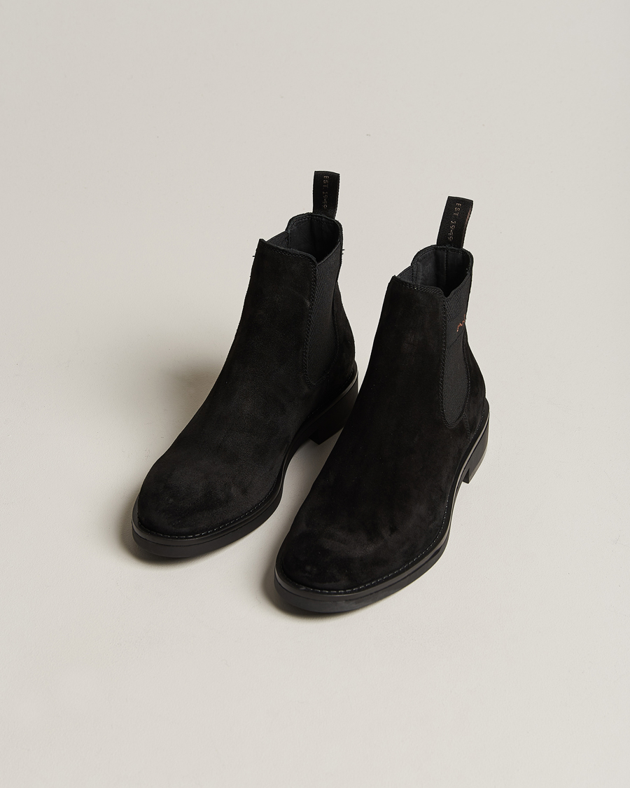 Homme | GANT Prepdale Suede Chelsea Boot Black | GANT | Prepdale Suede Chelsea Boot Black
