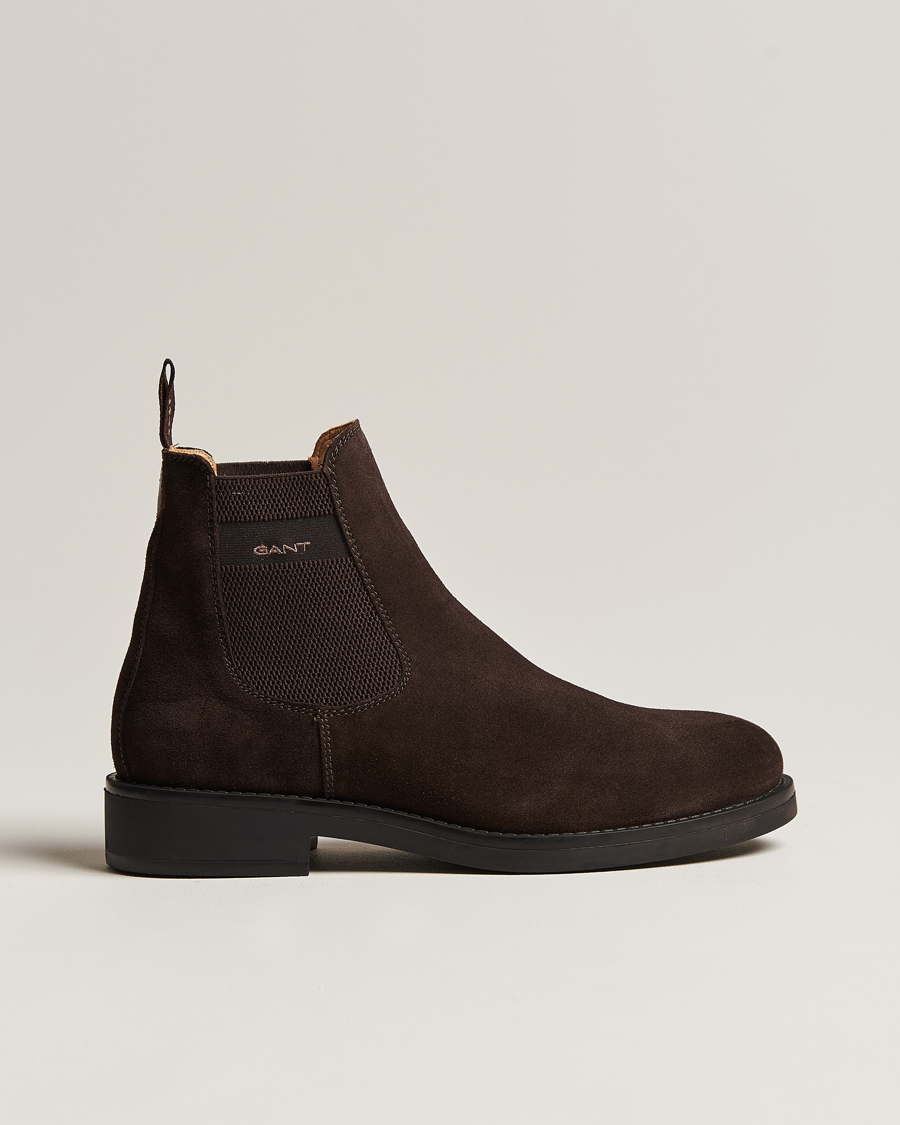 Heren | GANT Prepdale Suede Chelsea Boot Dark Brown | GANT | Prepdale Suede Chelsea Boot Dark Brown