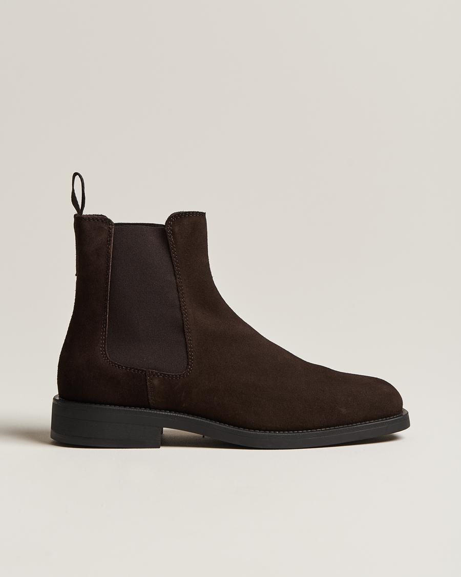 Homme | GANT Rizmood Suede Chelsea Boot Dark Brown | GANT | Rizmood Suede Chelsea Boot Dark Brown