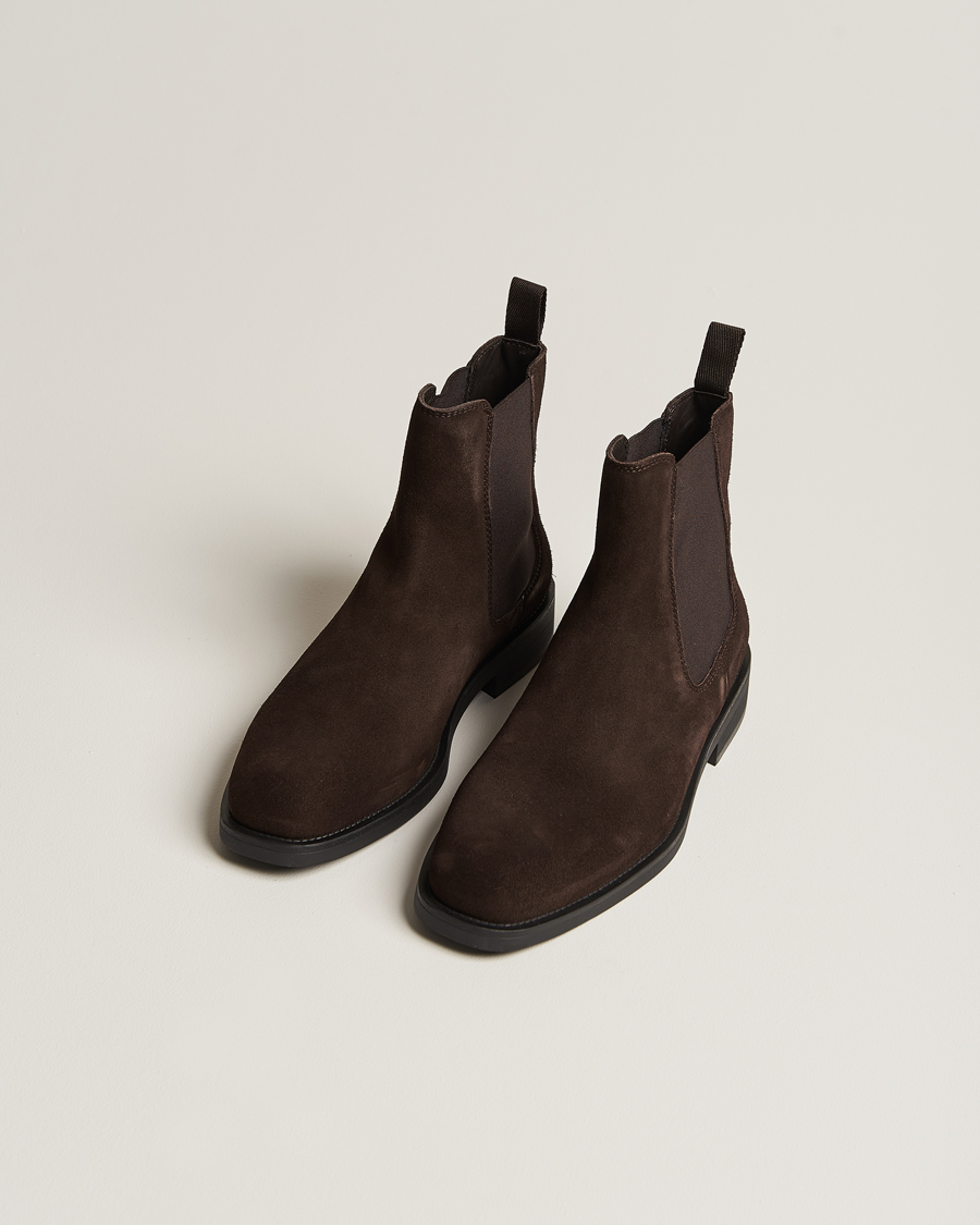 Homme | GANT Rizmood Suede Chelsea Boot Dark Brown | GANT | Rizmood Suede Chelsea Boot Dark Brown