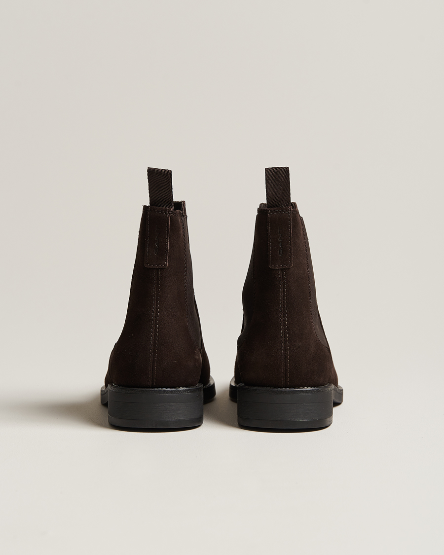 Homme | GANT Rizmood Suede Chelsea Boot Dark Brown | GANT | Rizmood Suede Chelsea Boot Dark Brown